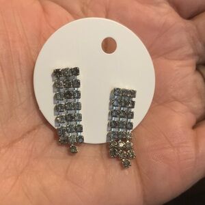 Elegant Silver Crystal Earrings